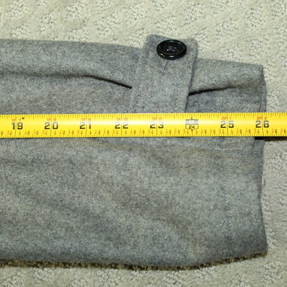 London Fog Pea Coat Women 2XL Light Gray 3/4 Car Coat Button Front Lined Pockets - Picture 5 of 7